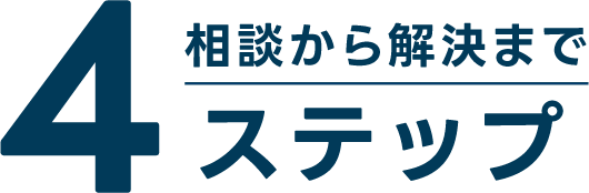 相談から解決まで４ステップ
